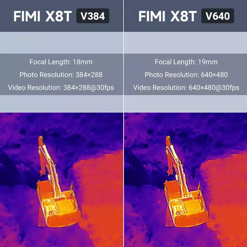 FIMI X8T 4K Drone Lnfrared Thermal Imaging Lens 3-Camera gimbal system RokLink 5.0 20KM Transmission GPS Quadcopter