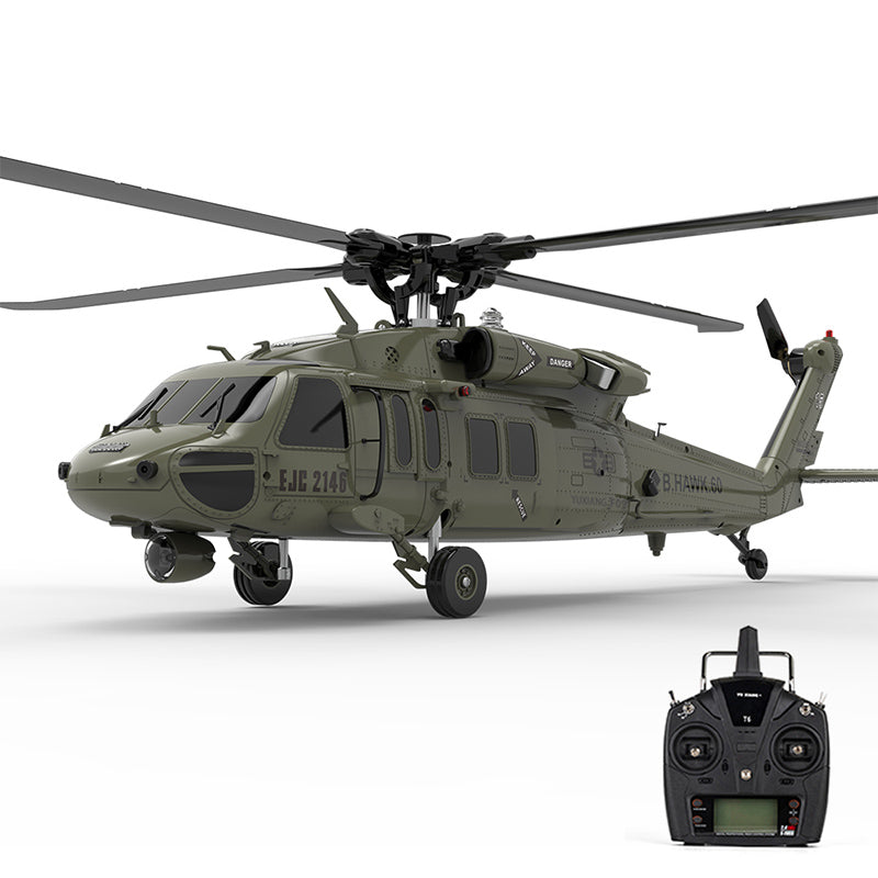 YXZNRC F09 RC Helicopter UH60 Black Hawk 1:47 Scale 6-Axis Gyroscope 6CH Brushless 6G/3D Aerobatic Professional Helicopter Toy Gift