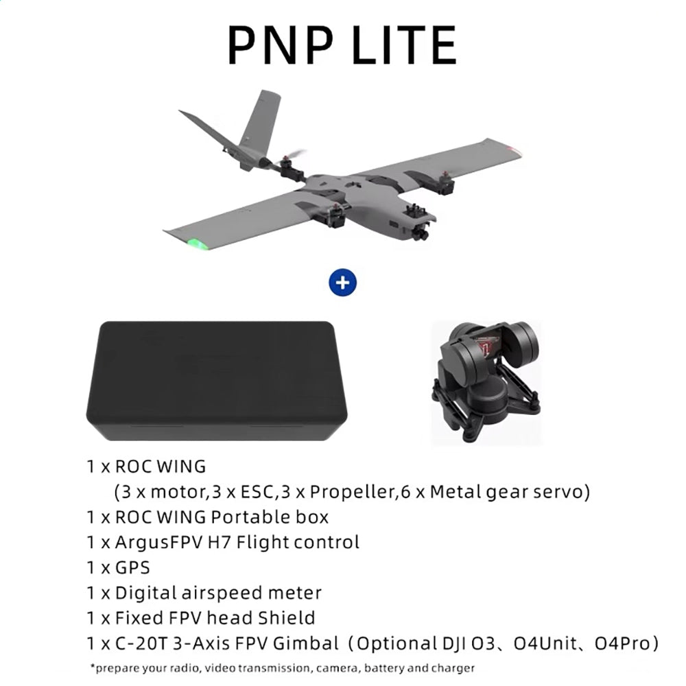 AFModel ROCWING VTOL Airplane FPV 3-axis Fixed-wing Airplane UAV Model Airplane Reconnaissance Airplane