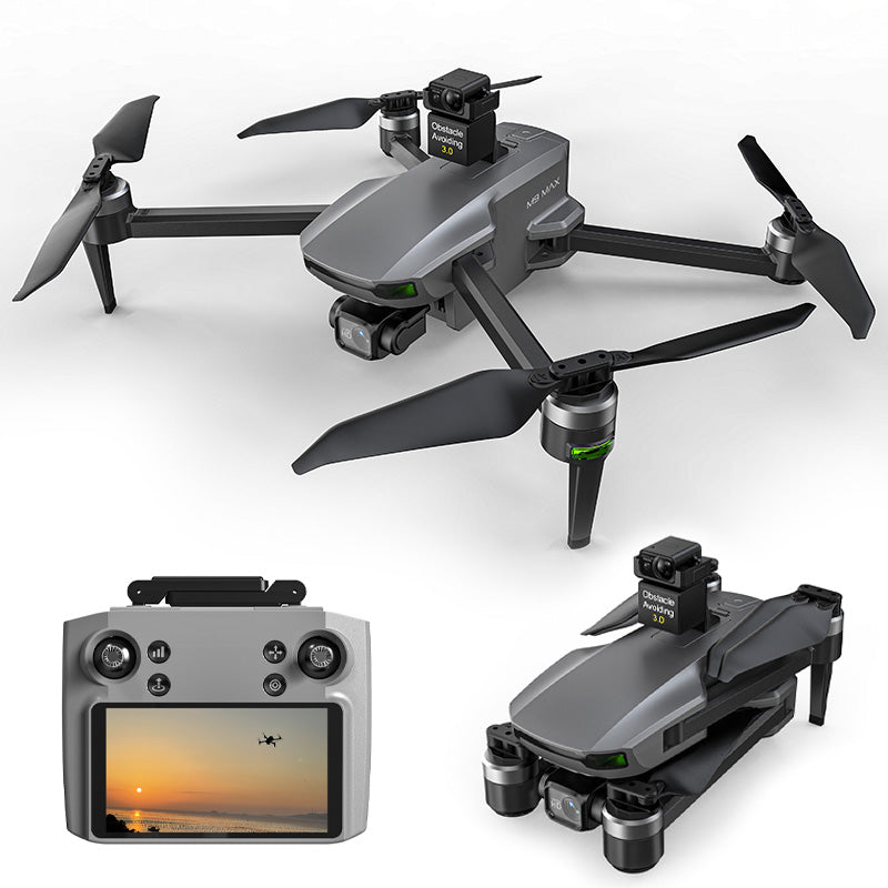 XMR/C M9 MAX 4K Drone 3-axis Gimbal Brushless Motor GPS 5G Obstacle Avoidance Quadcopter Optional Screen Remote Control