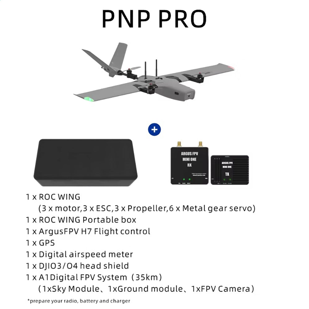 AFModel ROCWING VTOL Airplane FPV 3-axis Fixed-wing Airplane UAV Model Airplane Reconnaissance Airplane