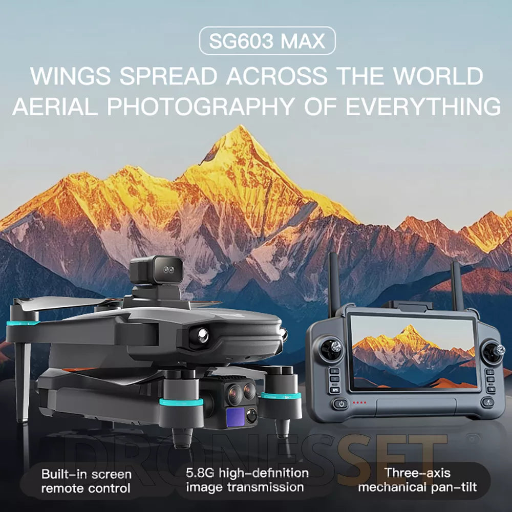 ZLL SG603 MAX 3-Axis Gimbal 4K Drone Intelligent Obstacle Avoidance GPS 5G Quadcopter with 5.5 inch screen remote control