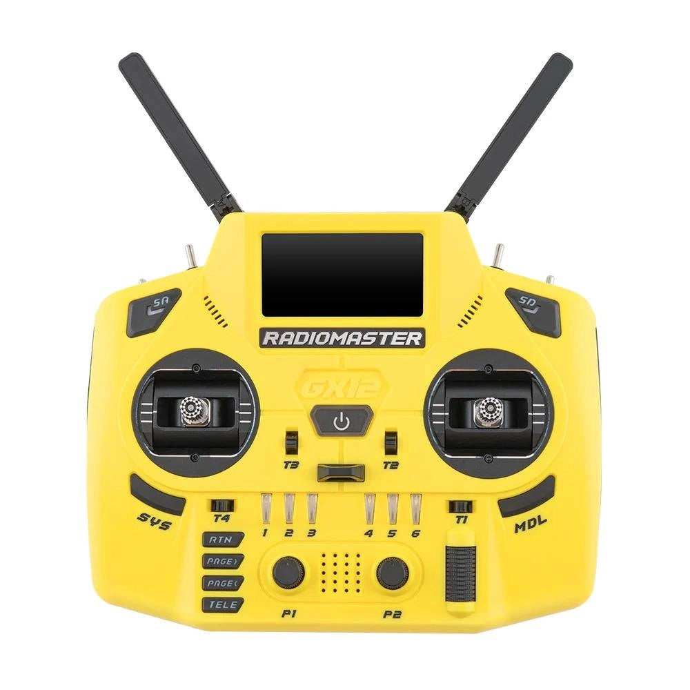 Radiomaster GX12 Crush 1000HZ 3D Digital CNC Hall Gimbal Dual Band Antenna Gemini XROSSBAND EXpressLRS Dopamine Radio Controller