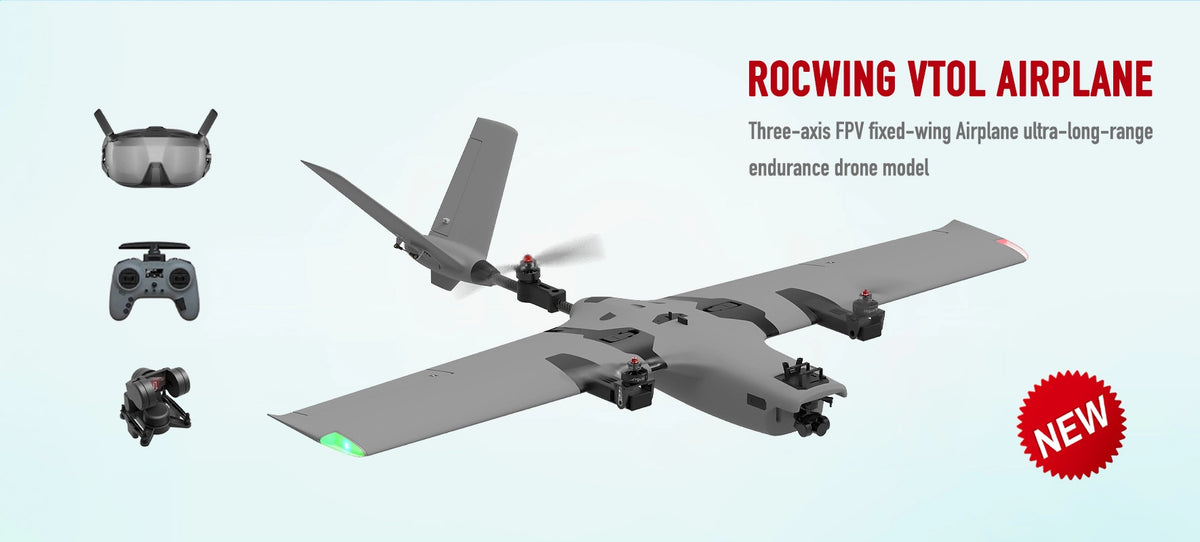 ROCwing VTOL FPV Fixed-Wing Long-Range Drone