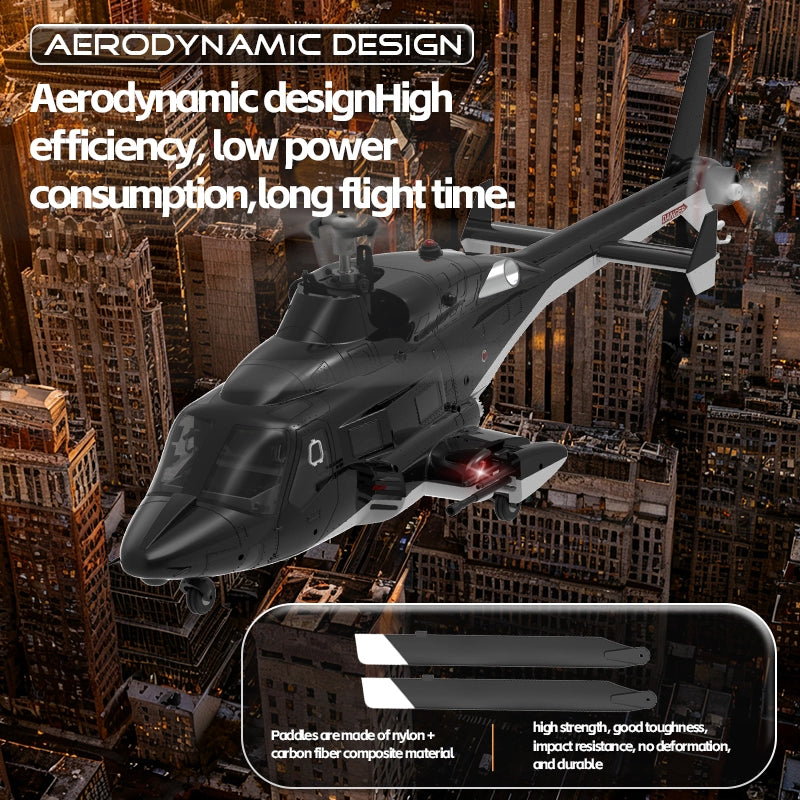 YUXIANG F02 Airwolf RC Helicopter Auto Stabilized  6CH 6-Axis Gyro Stabilization Optical Flow Positioning Helicopter